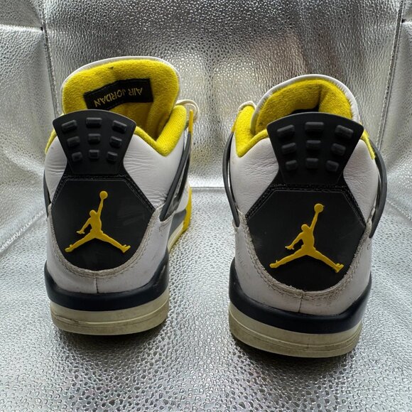 Size 7.5 Nike Air Jordan 4 Retro White Coconut Milk Womens Sneaker AQ9129-101 - Picture 8 of 10